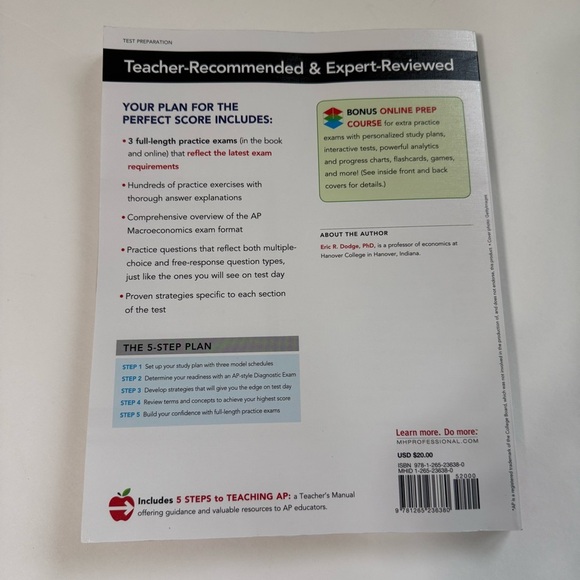 McGraw Hill 5 Steps to a 5 AP Macroeconomics 2024 study guide for exam - Picture 2 of 5